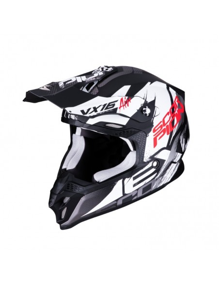 casco moto cross SCORPION VX 16 air albion matt black white vendita online Como